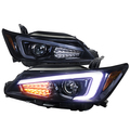 Spec-D Tuning 11-13 Scion Tc Projector Headlights With LED Light Bar - Glossy Black 2LHP-TC11G-TM